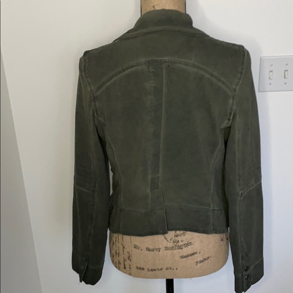 Army green moto jacket sz small - Picture 3 of 6